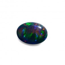 Black opal 13.5x9.5mm oval cabochon